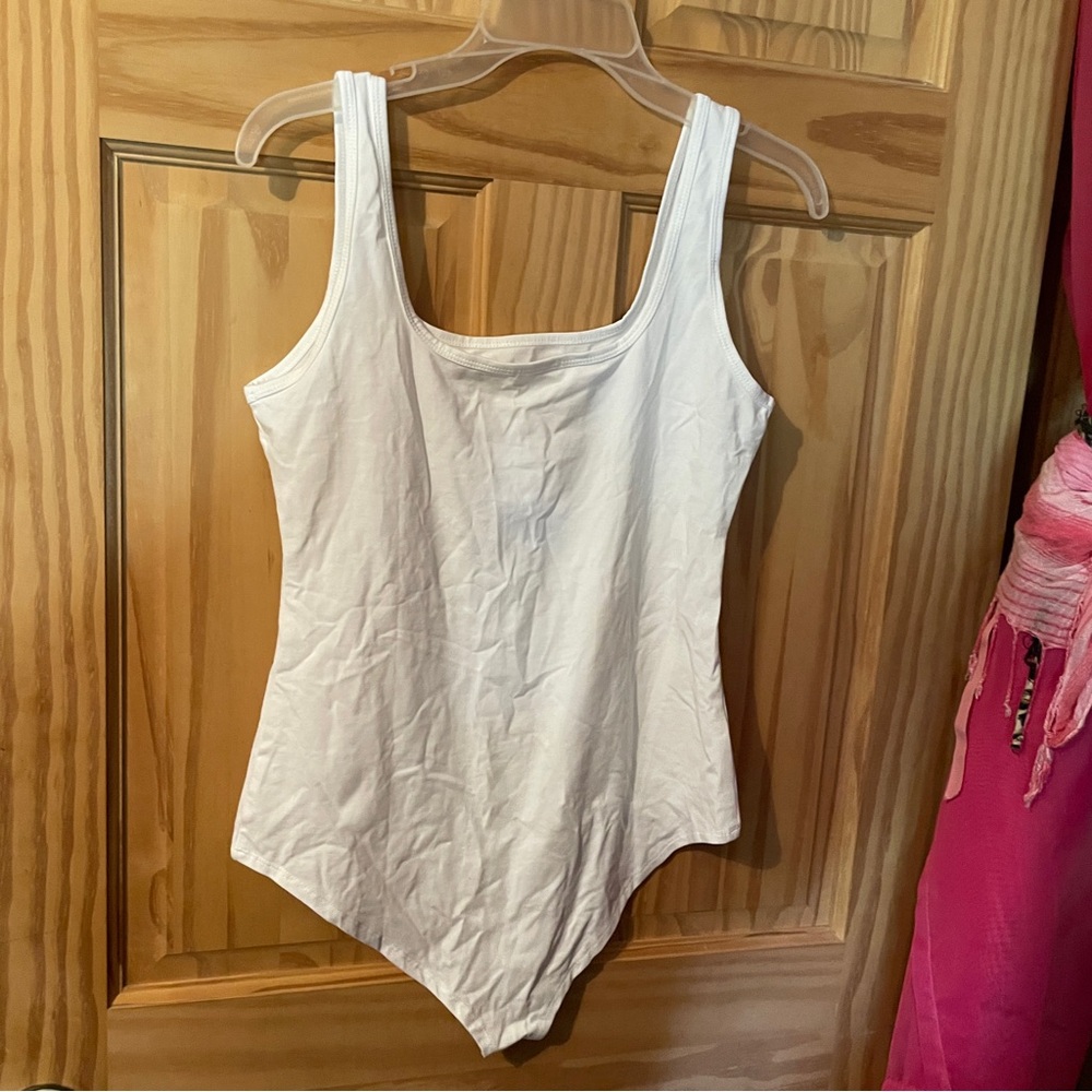 White Sleeveless Bodysuit